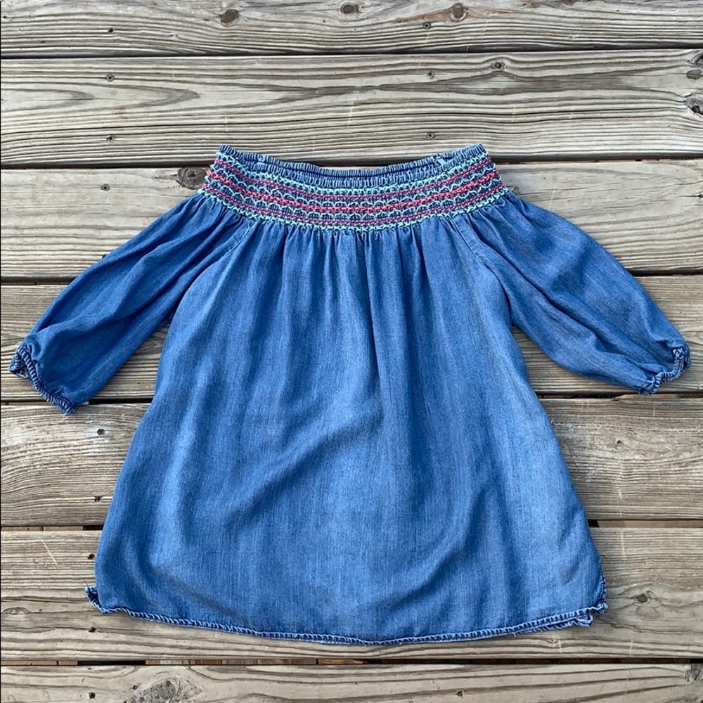 Denim off the shoulder top